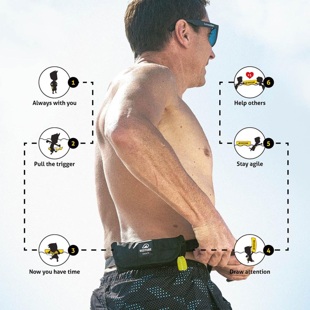 Restube Beach Inflatable Buoyancy Belt - Jellyfish Extra Image 7